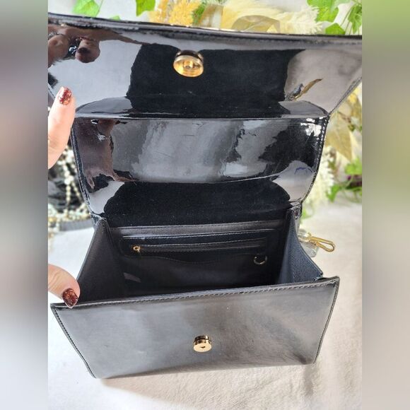 New Black Quilted Bag with Matching Wallet - Picture 7 of 17